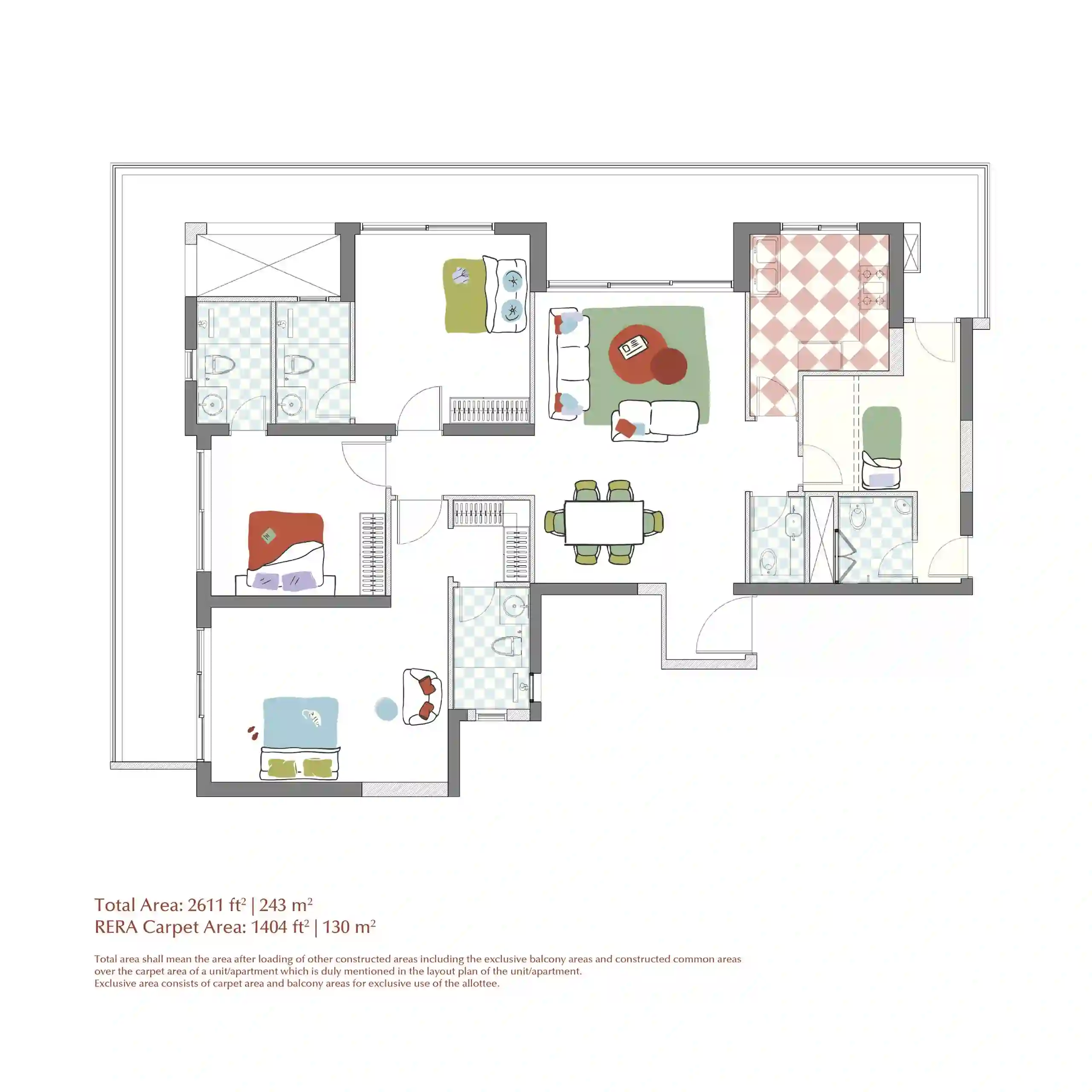 2400 Sq Ft Plot Layout - Aratt Escapes Summer and Sage