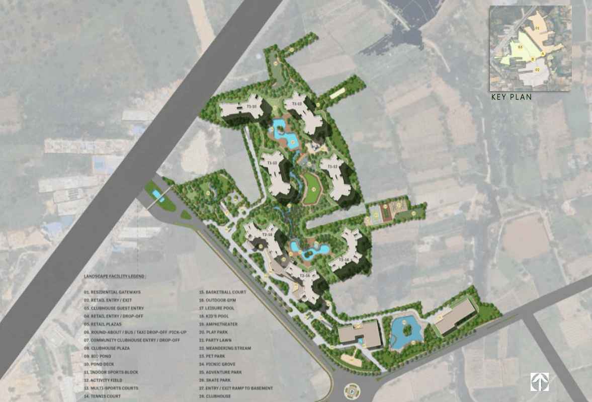 Sattva BK Halli master plan showing residential layout in Bandikodigehalli